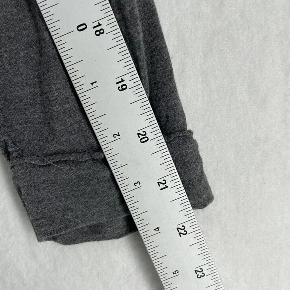 Pilcro Anthropologie Cooper Draped Henley Top Womens S Gray Charcoal Pullover - Picture 6 of 12